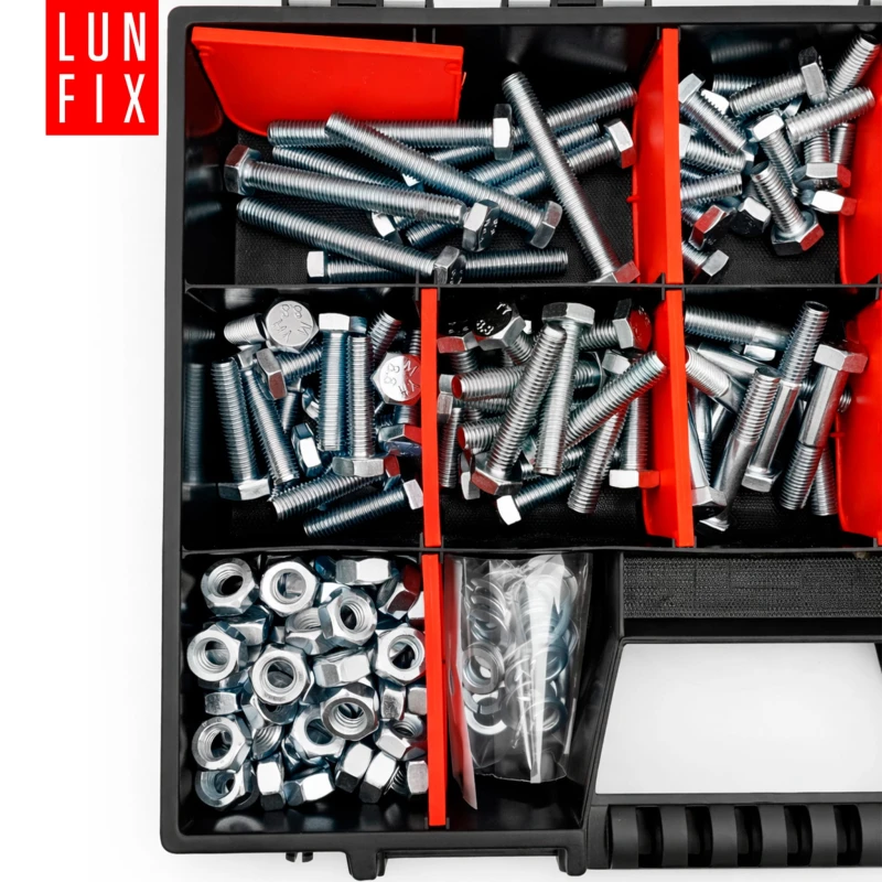 Schrauben Muttern und Unterlegscheiben Sortiment M10 390 Teile 1 Packung