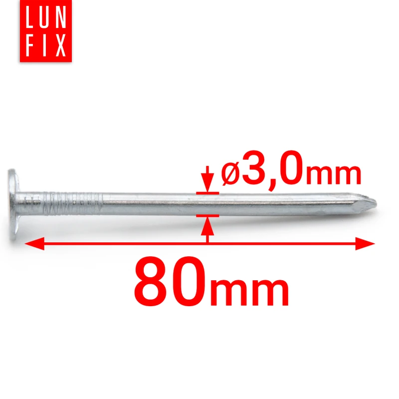 Gwoździe papowe 3x80 ocynkowane papiaki 5 kg