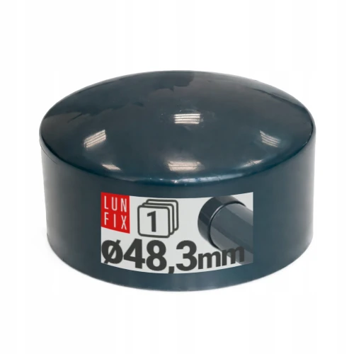 Außenkappe für Rundpfosten Ø48,3 mm, Graphit - 1 Stück
