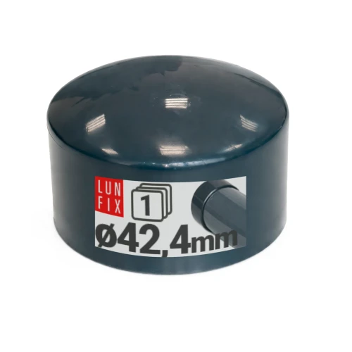 Außenkappe für Rundpfosten Ø42,4 mm, Graphit - 1 Stück