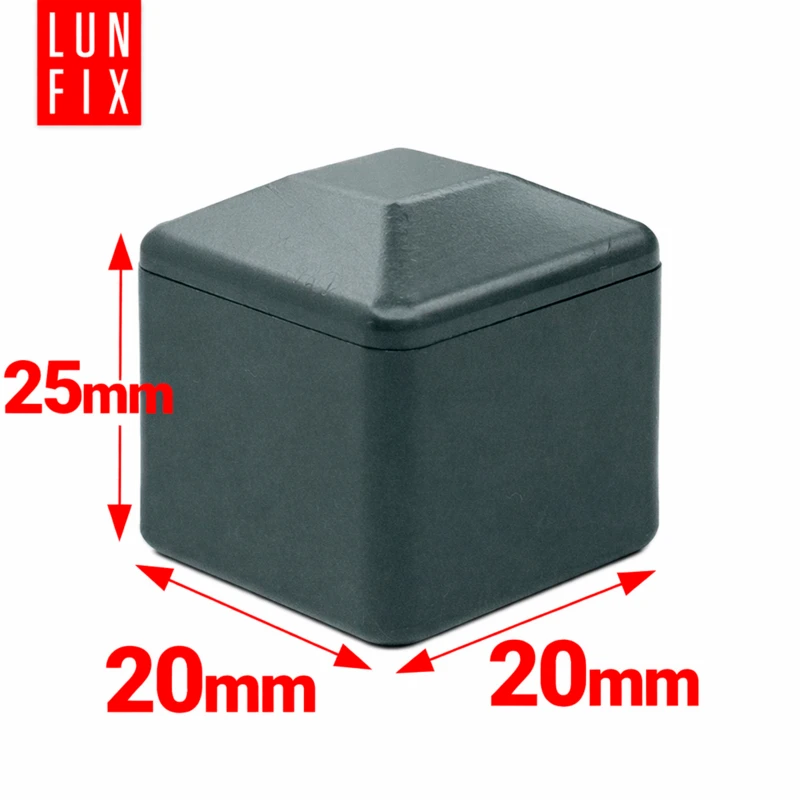 Außenkappe für Vierkantpfosten 20x20 mm, Graphit - 10 Stück