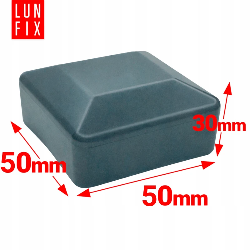 Nasadka zewnętrzna na słupek kwadratowy 50x50 mm, grafitowa – 1 szt.
