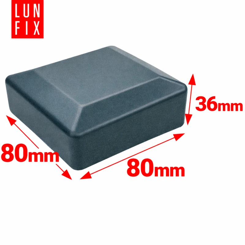 Nasadka zewnętrzna na słupek kwadratowy 80x80 mm, grafitowa – 1 szt.
