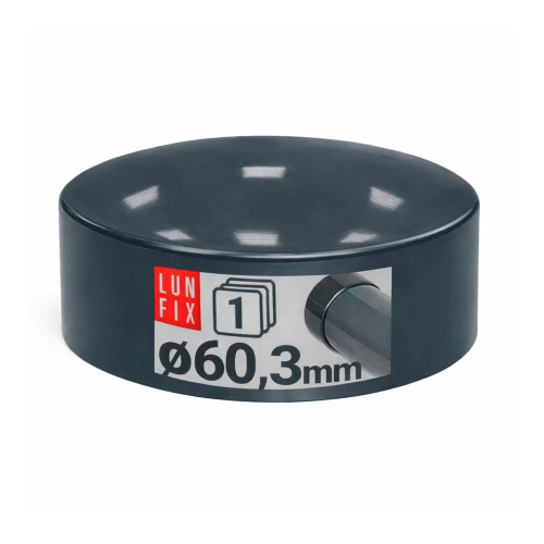 Außenkappe für Rundpfosten Ø60,3 mm, Graphit - 1 Stück
