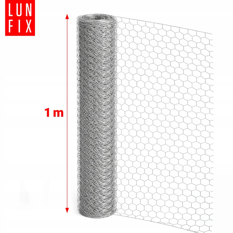Siatka heksagonalna metalowa 13x13 mm, gr. 0,7 mm, ocynkowana h0,5 25 mb – hodowlana, na woliery, dla kota na balkon, przeciw ptakom
