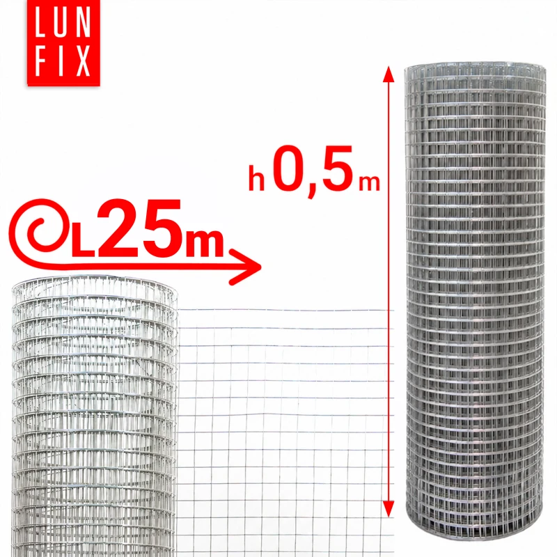Verzinktes Schweißgitter 19x19 Ø1 mm Höhe 0,5 m 25 lfm - Tierhaltung, für Volieren