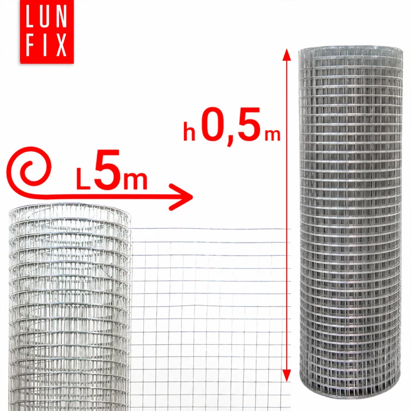 Siatka zgrzewana ocynkowana 19x19 fi1 mm h0,5 m 5mb - hodowlana, na woliery