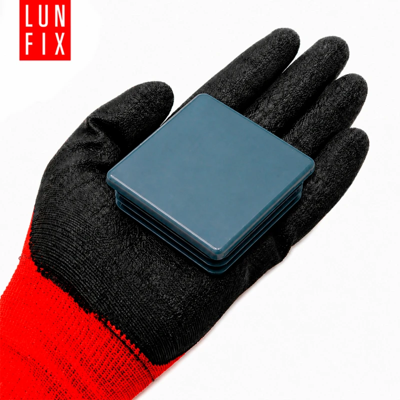 Quadratische Pfostenkappe Graphit 100x100 mm für Zaunpfosten 10 Stück - Pfostenstopfen Abdeckkappen Einsätze
