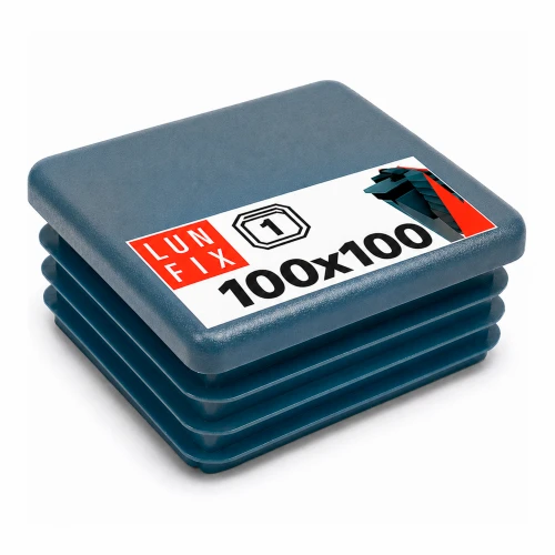 Quadratische Pfostenkappe Graphit 100x100 mm für Zaunpfosten 1 Stück - Pfostenstopfen Abdeckkappen Einsätze