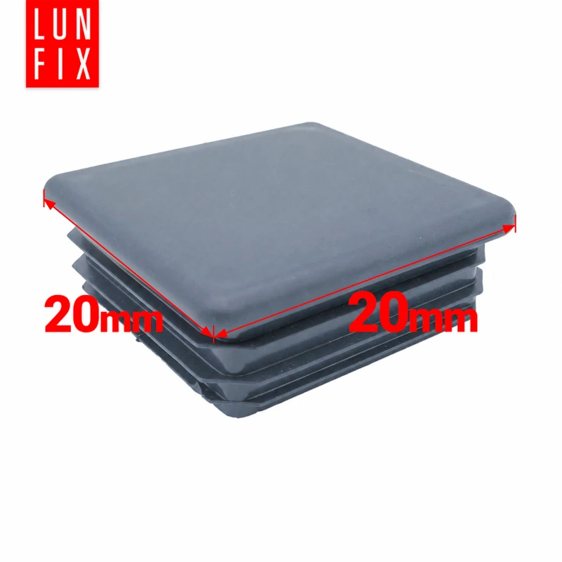 Zaślepka kwadratowa grafit 20x20 mm do słupka ogrodzeniowego 100 szt. - Zatyczki do słupków, korki, wkładki
