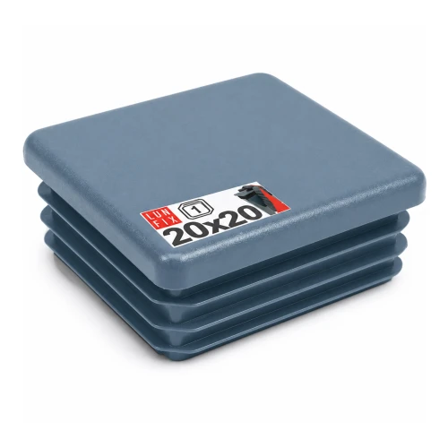 Quadratische Pfostenkappe Graphit 20x20 mm für Zaunpfosten 1 Stück - Pfostenstopfen Abdeckkappen Einsätze