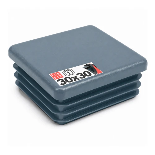 Quadratische Pfostenkappe Graphit 30x30 mm für Zaunpfosten 1 Stück - Pfostenstopfen Abdeckkappen Einsätze