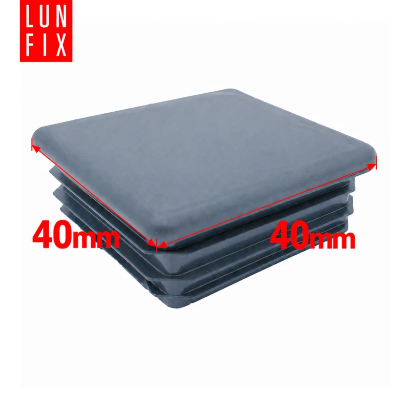 Zaślepka kwadratowa grafit 40x40 mm do słupka ogrodzeniowego 10 szt. - Zatyczki do słupków, korki, wkładki