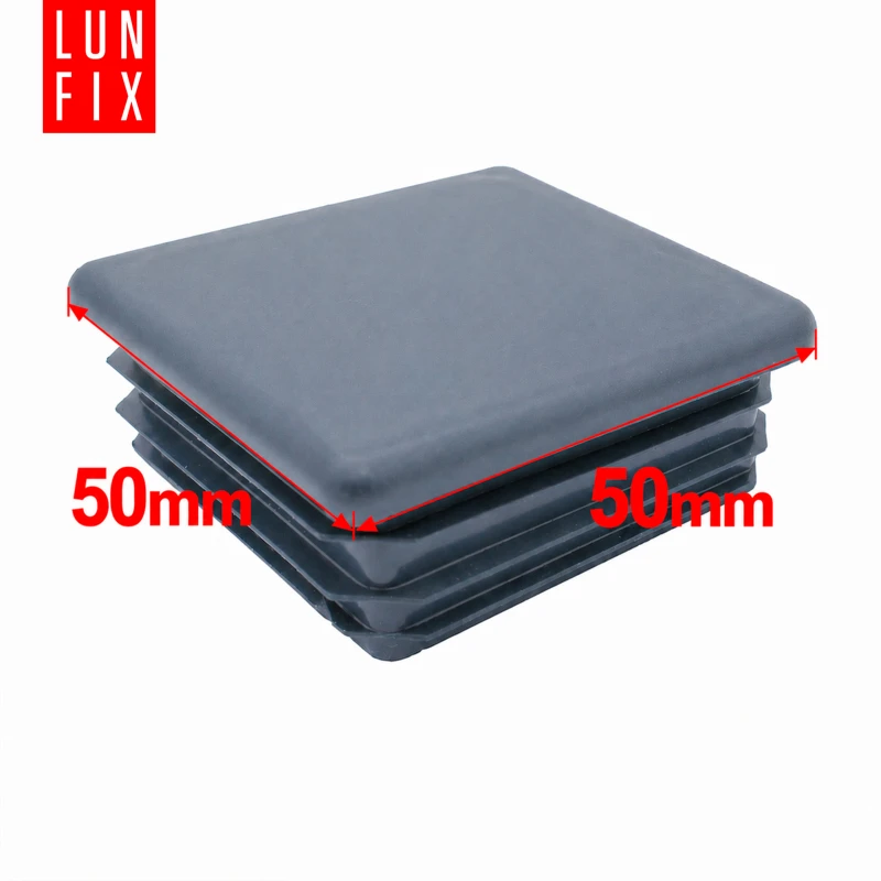 Quadratische Pfostenkappe Graphit 50x50 mm für Zaunpfosten 1 Stück - Pfostenstopfen Abdeckkappen Einsätze