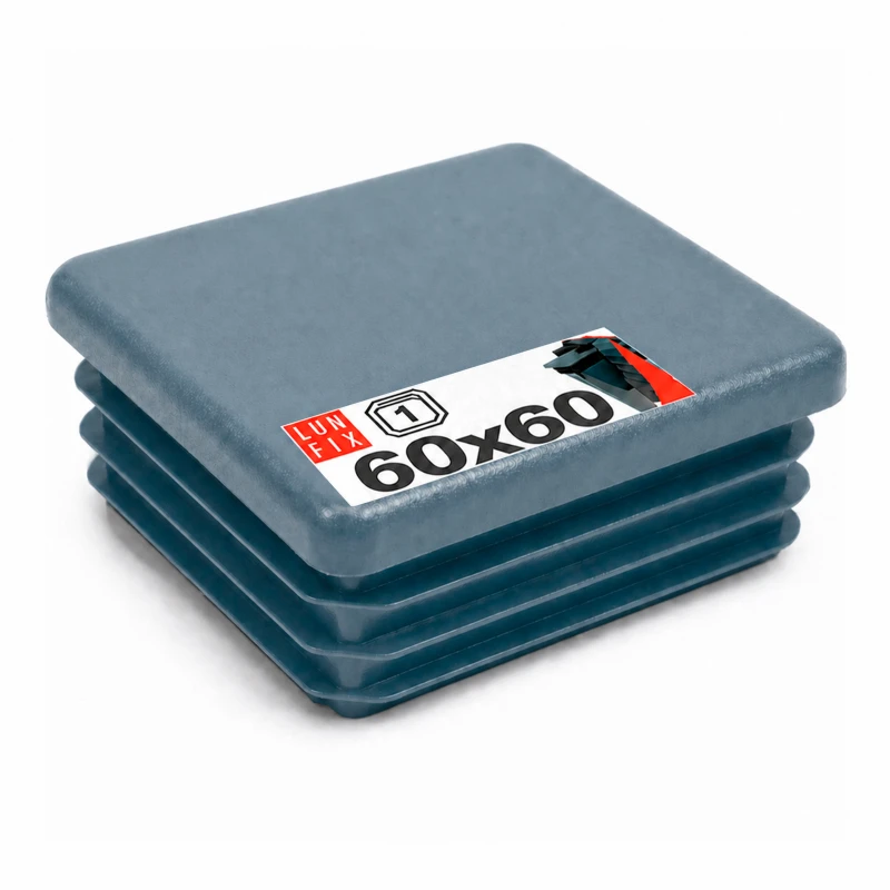 Quadratische Pfostenkappe Graphit 60x60 mm für Zaunpfosten 1 Stück - Pfostenstopfen Abdeckkappen Einsätze