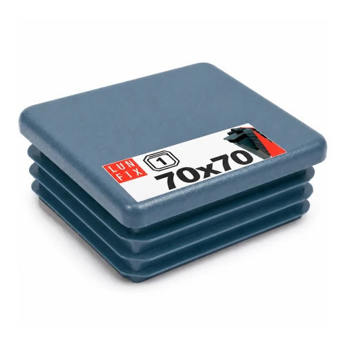 Quadratische Pfostenkappe Graphit 70x70 mm für Zaunpfosten 1 Stück - Pfostenstopfen Abdeckkappen Einsätze