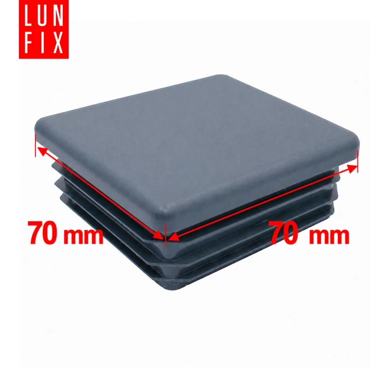 Quadratische Pfostenkappe Graphit 70x70 mm für Zaunpfosten 1 Stück - Pfostenstopfen Abdeckkappen Einsätze