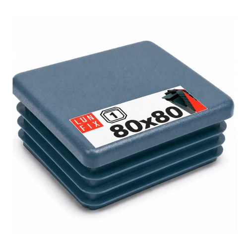 Quadratische Pfostenkappe Graphit 80x80 mm für Zaunpfosten 1 Stück - Pfostenstopfen Abdeckkappen Einsätze