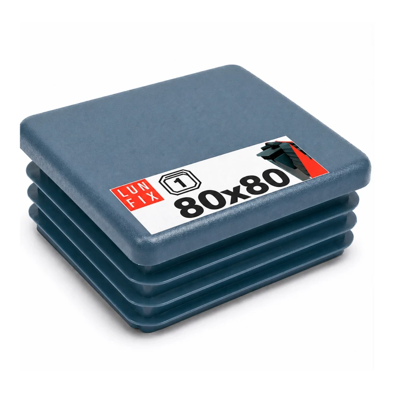 Quadratische Pfostenkappe Graphit 80x80 mm für Zaunpfosten 1 Stück - Pfostenstopfen Abdeckkappen Einsätze