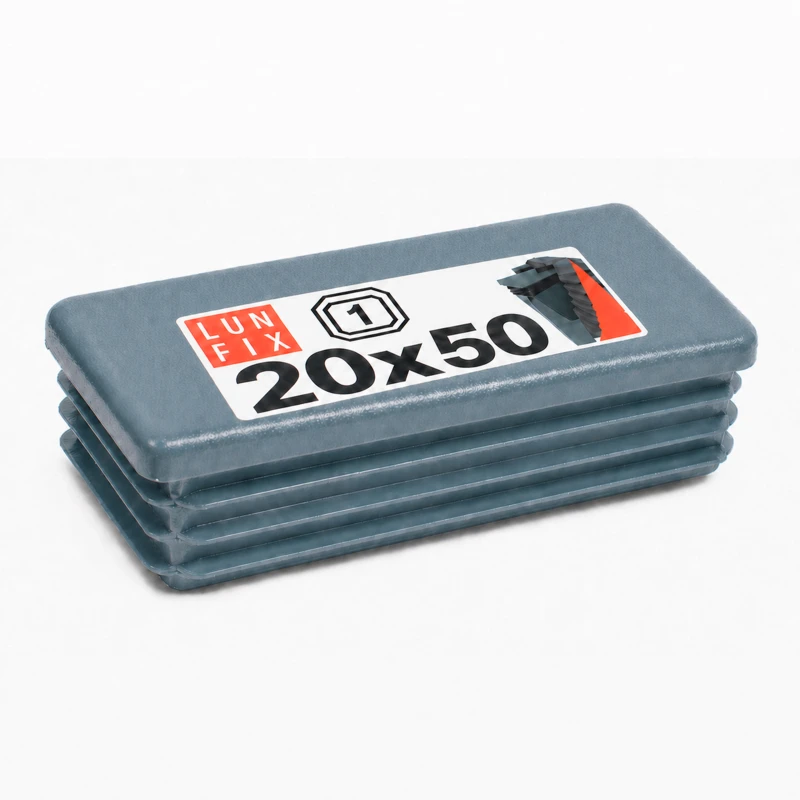 Zaślepka prostokątna grafit 20x50 mm do słupka ogrodzeniowego 1 szt. - Zatyczki do słupków, korki, wkładki