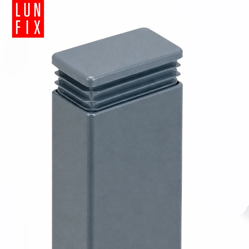 Zaślepka prostokątna grafit 50x100 mm do słupka ogrodzeniowego 1 szt. - Zatyczki do słupków, korki, wkładki
