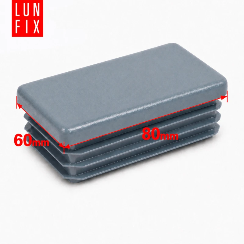 Zaślepka prostokątna grafit 60x80 mm do słupka ogrodzeniowego 1 szt. - Zatyczki do słupków, korki, wkładki