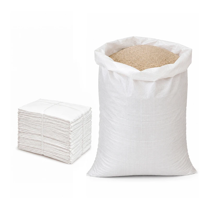 Bauschuttsack 40x60 cm 30 g 63 g/m² Weiß 100 Stück - PP-Gewebesack, für Sand Getreide und Bauschutt