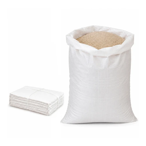 Bauschuttsack 40x60 cm 30 g 63 g/m² Weiß 10 Stück - PP-Gewebesack, für Sand Getreide und Bauschutt