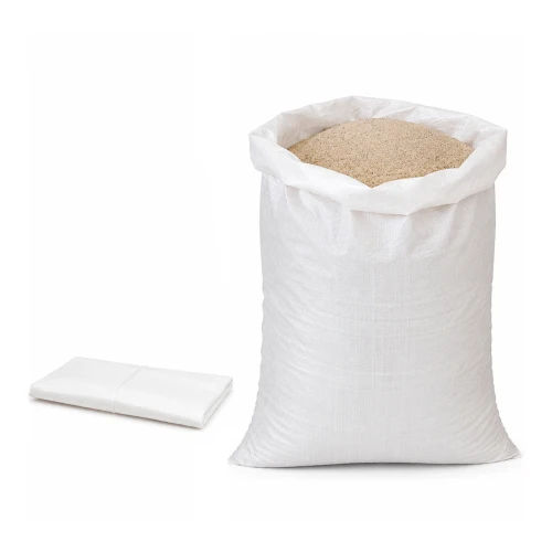 Bauschuttsack 65x105 cm 80 g 59 g/m² Weiß 1 Stück - PP-Gewebesack, für Sand Getreide und Bauschutt