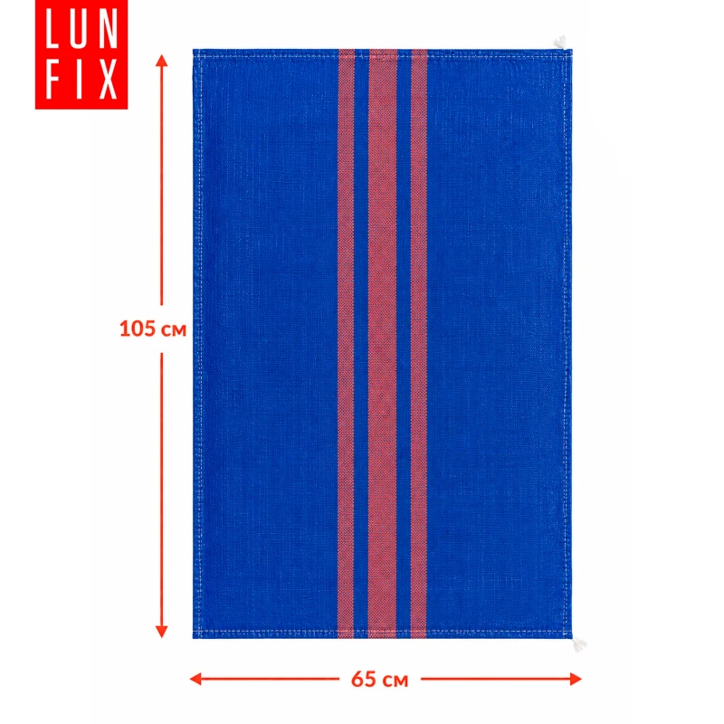 Worek na gruz 65 x 105 cm 80 g 59 g/m² niebieski 100 szt. - worek polipropylenowy, na piasek, zboże, odpady budowlane