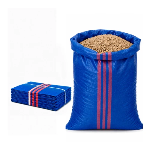 Bauschuttsack 65x105 cm 80 g 59 g/m² Blau 10 Stück - PP-Gewebesack, für Sand Getreide und Bauschutt