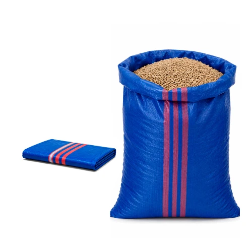 Bauschuttsack 65x105 cm 80 g 59 g/m² Blau 1 Stück - PP-Gewebesack, für Sand Getreide und Bauschutt