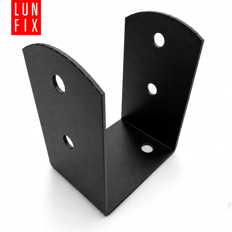 U-Pfostenträger 100x70x120x2,5 mm Schwarz PSOL - 1 Stück