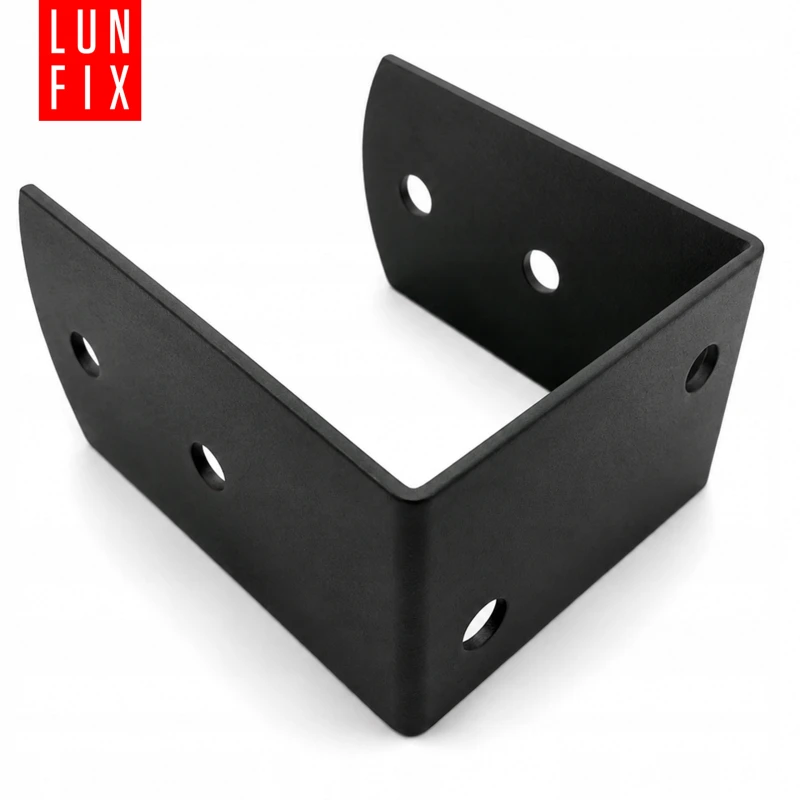 Podstawa słupa typu U 100x70x120x2,5 mm czarna PSOL – 1 szt.