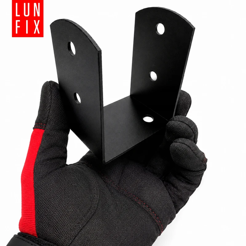 Podstawa słupa typu U 100x70x120x2,5 mm czarna PSOL – 1 szt.