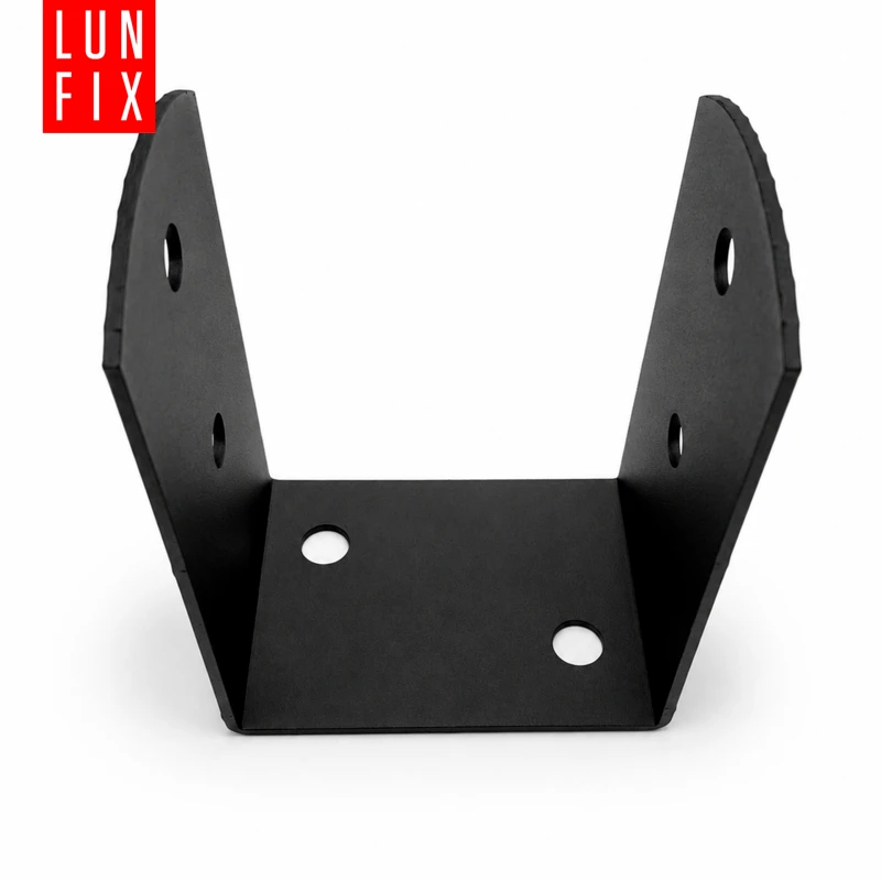 Podstawa słupa typu U 70x70x120x2,5 mm czarna PSOL – 4 szt.