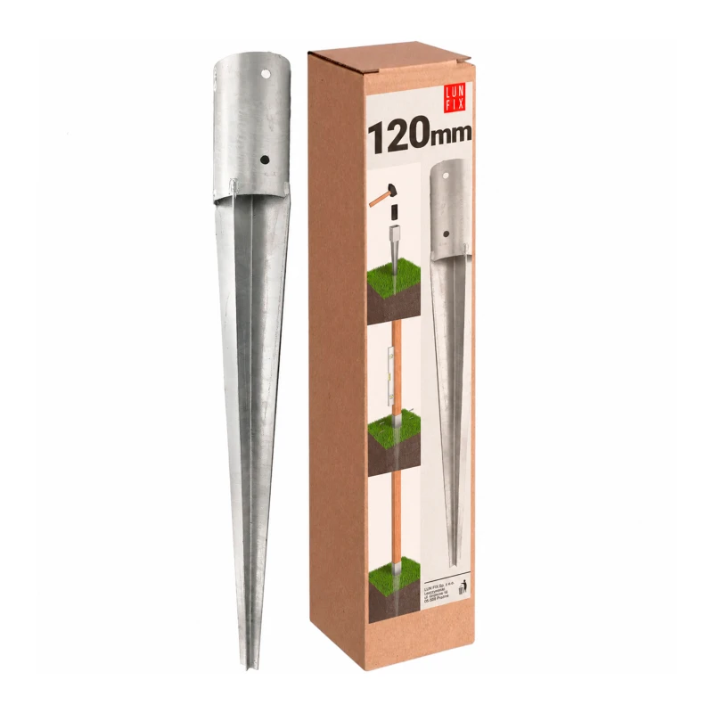 Runde Einschlagbodenhülse 120 mm - 1 Stück