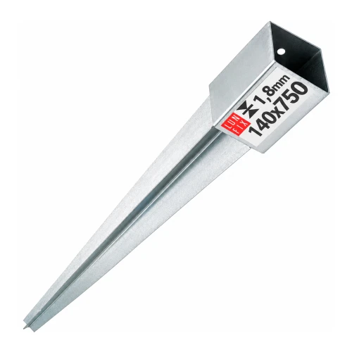Einschlagbodenhülse 141x141x1,8x750 mm PSG7 - 1 Stück