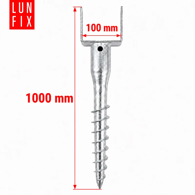 Einschraub-Pfostenträger für Erdreich 100x1000 mm - 1 Stück