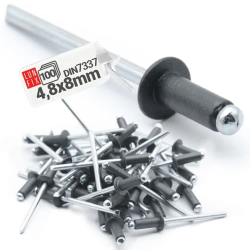 Aluminium Blindnieten DIN7337 4,8x8 mm 100 Stück