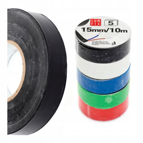 PVC-Isolierband Farbmix 15 mm 10m 5 Stück