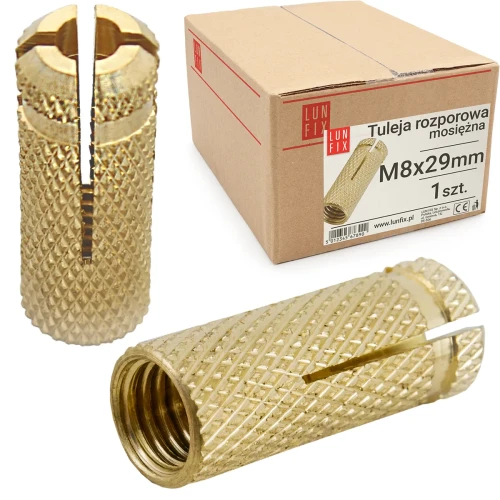 Messing-Spreizhülse Einschlaganker M8 Messing für Beton 1 Stück
