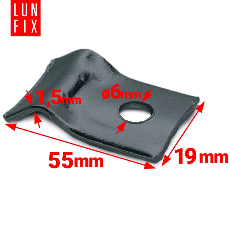 Metall-Drahthalter für Zaunpaneele 5,5x19 Schwarz 100 Stück