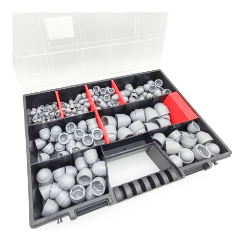 Schrauben-Abdeckkappen Set 245 Teile M5-M20 Grau Abdeckkappen 1 Packung