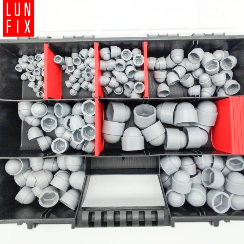Schrauben-Abdeckkappen Set 245 Teile M5-M20 Grau Abdeckkappen 1 Packung