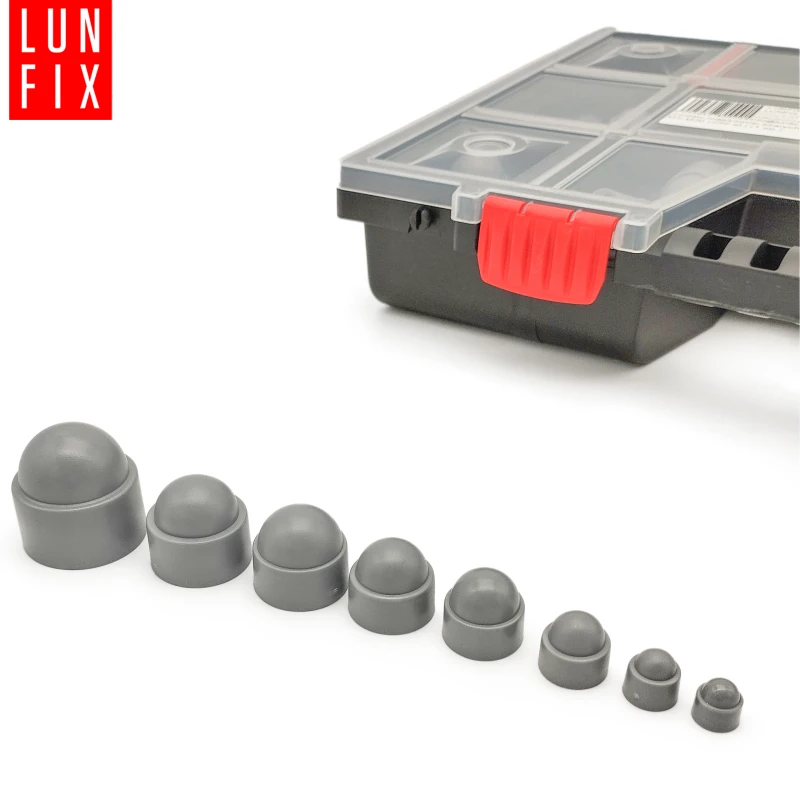 Schrauben-Abdeckkappen Set 245 Teile M5-M20 Grau Abdeckkappen 1 Packung
