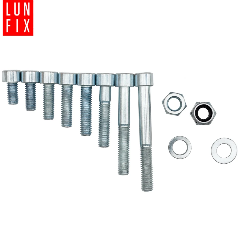M10 Innensechskantschrauben Muttern Unterlegscheiben Set 390 Teile verzinkt + Organizer 1 Packung