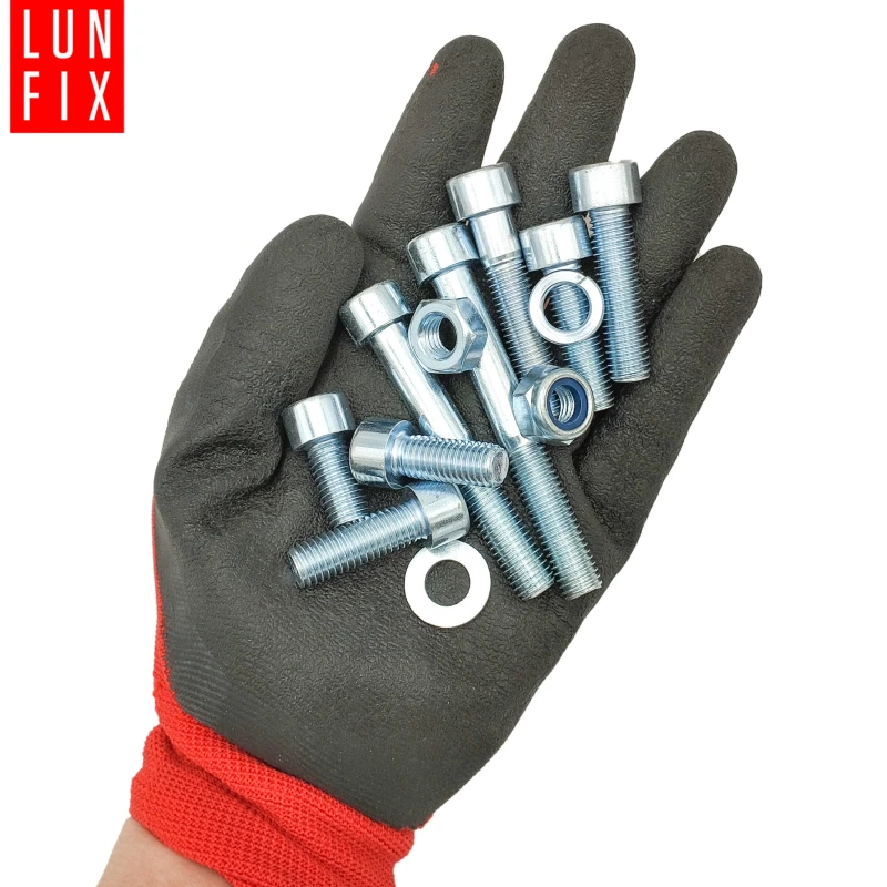 M10 Innensechskantschrauben Muttern Unterlegscheiben Set 390 Teile verzinkt + Organizer 1 Packung