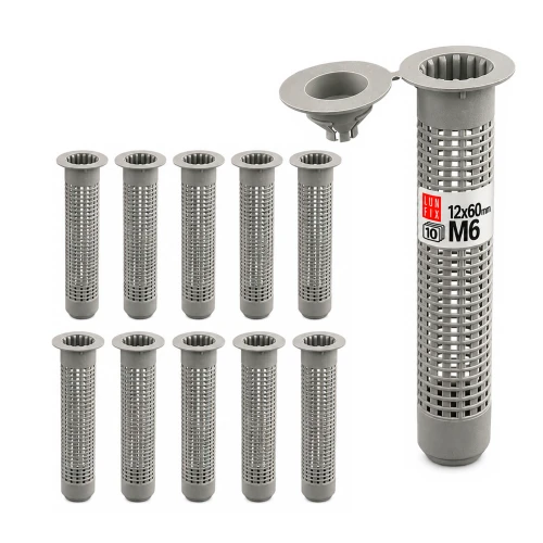 Siebhülse 12x60 mm M6 10 Stück