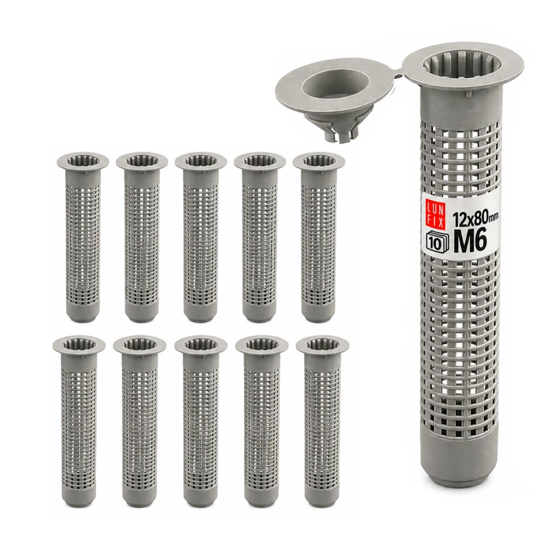 Tuleja siatkowa 12x80mm M6 10szt.